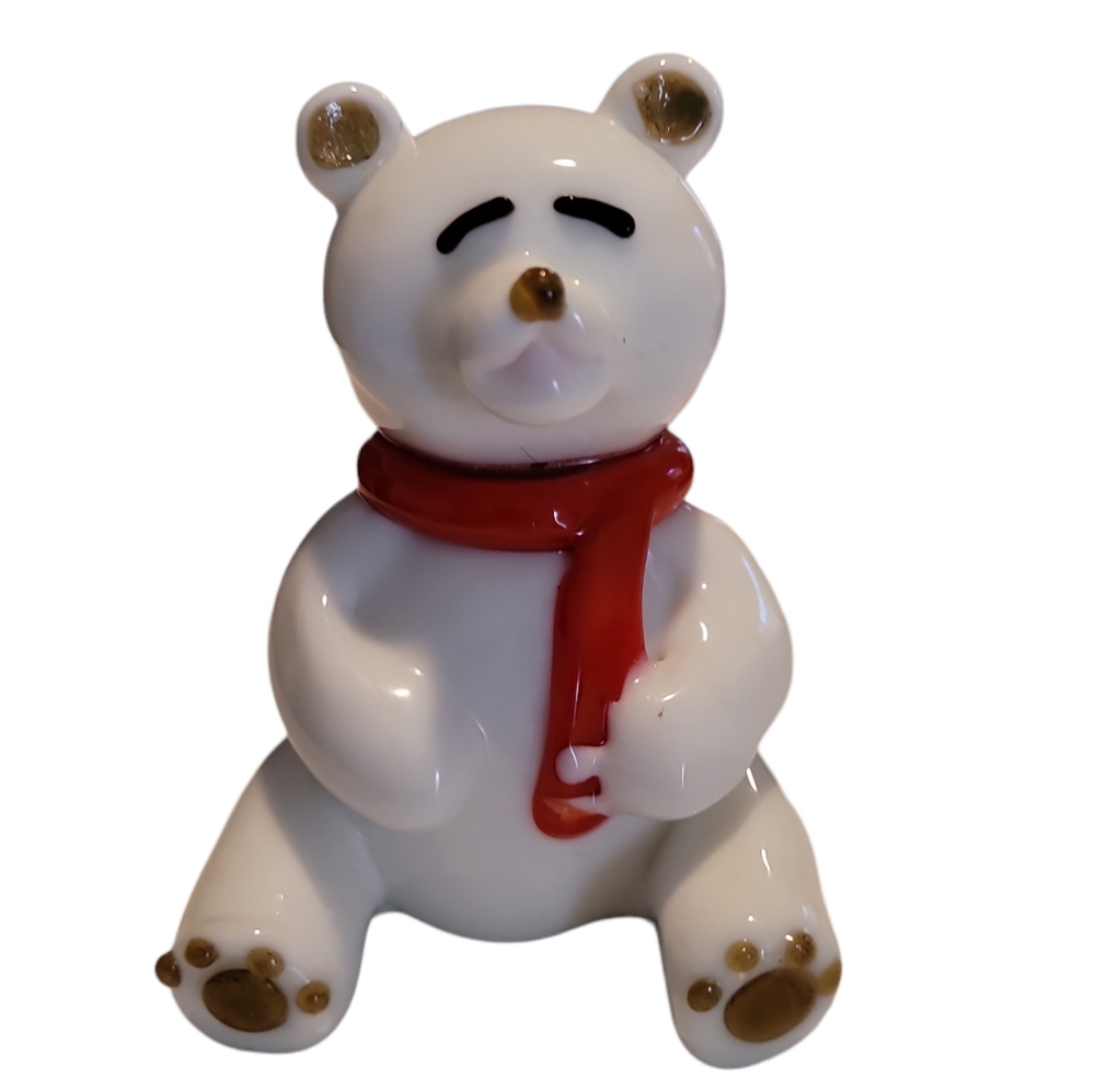 Vintage Glass Saint Louis Teddy Bear